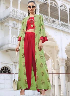 Lime Rayon Kurtas And Kurtis 1