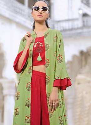 Lime Rayon Kurtas And Kurtis 2