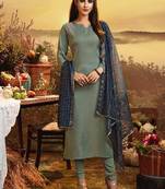 Silver Satin Ethnic Kurtis