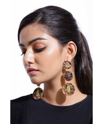 Tourmaline Earth Orbs  earrings 2