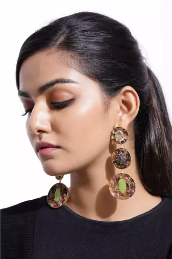 Tourmaline Earth Orbs  earrings
