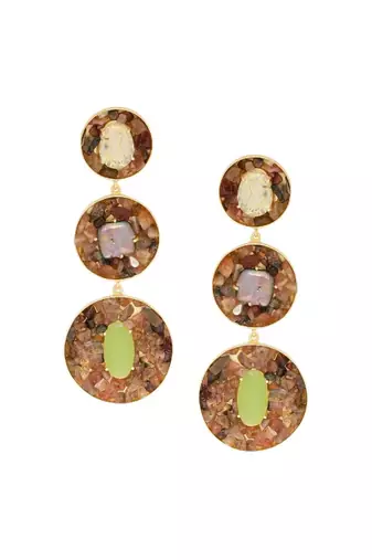 Tourmaline Earth Orbs  earrings
