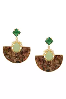 Rustic Sling Green Earrings