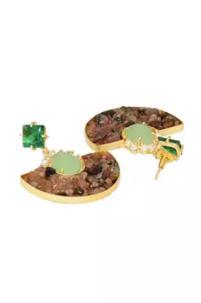 Rustic Sling Green Earrings