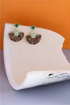 Rustic Sling Green Earrings