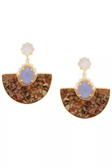 Blue Rustic Sling Earrings