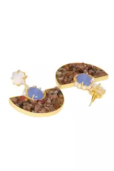 Blue Rustic Sling Earrings