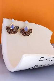 Blue Rustic Sling Earrings
