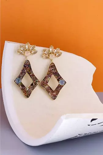Clear Tourmaline Congruous Earrings