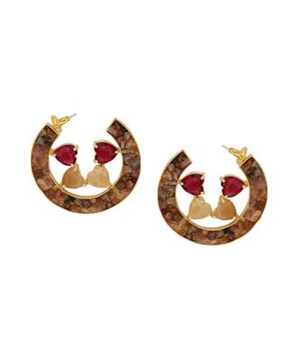 Ruby Gem Crater Earrings 2