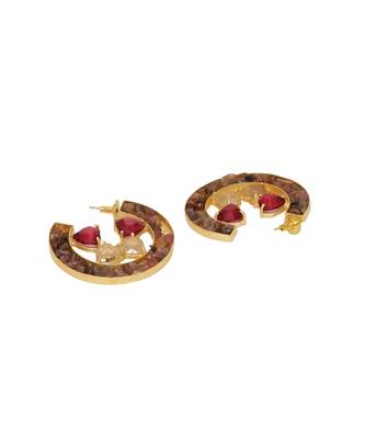Ruby Gem Crater Earrings 3