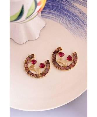 Ruby Gem Crater Earrings 4
