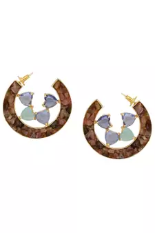 Cosmic Gem Crater Earrings