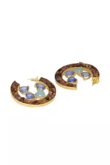 Cosmic Gem Crater Earrings
