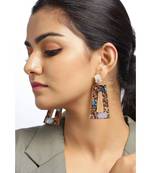 Aquatic Tourmaline Oblong Earrings