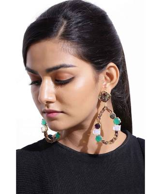 Emerald Tourmaline Droplets Earrings 1