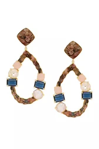 Blue Tourmaline Droplets Earrings