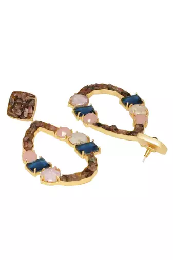 Blue Tourmaline Droplets Earrings