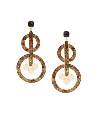 Clear Mystery Circles Earrings 2