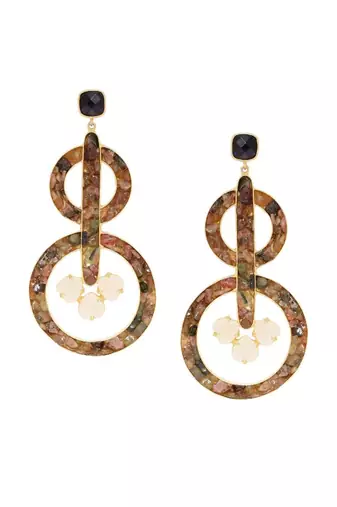 Clear Mystery Circles Earrings