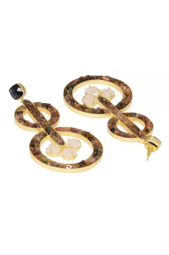 Clear Mystery Circles Earrings