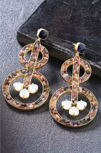 Clear Mystery Circles Earrings