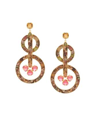 Rose Mystery Circles Earrings 2