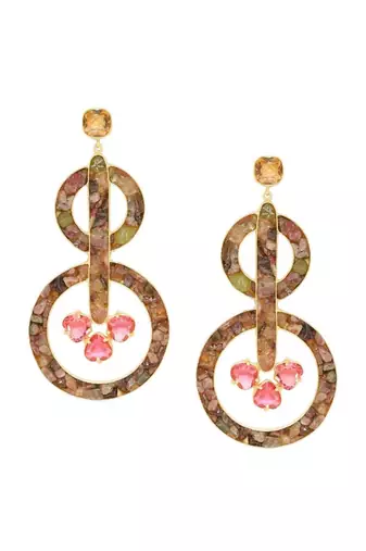 Rose Mystery Circles Earrings