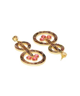 Rose Mystery Circles Earrings 3