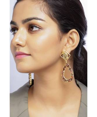 Milky Tourmaline Driblet Earrings 1