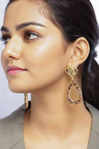 Milky Tourmaline Driblet Earrings