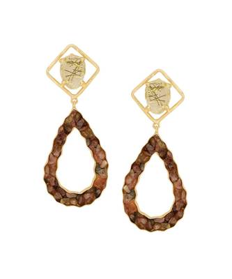 Milky Tourmaline Driblet Earrings 2