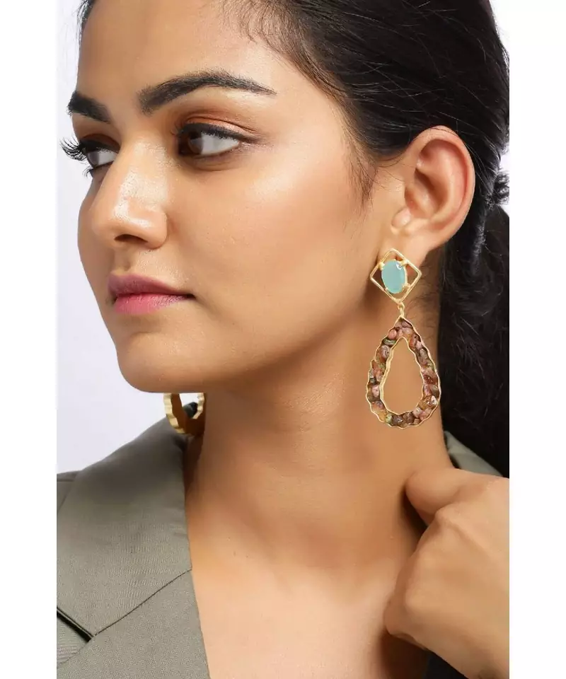 Sea  Tourmaline Driblet earrings