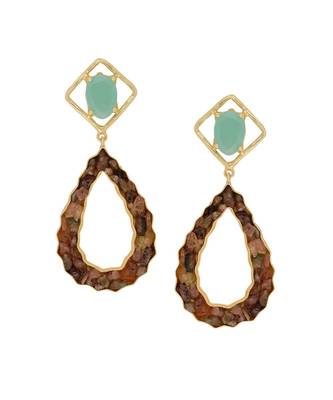 Sea Tourmaline Driblet Earrings 2