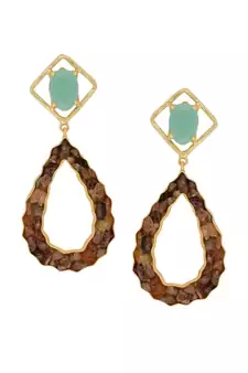 Sea Tourmaline Driblet Earrings