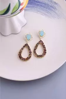 Sea Tourmaline Driblet Earrings