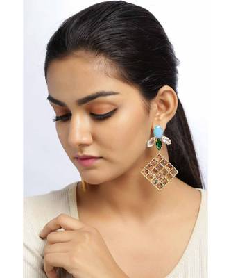 Tourmaline Lattice Ocean Earrings 1