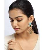 Tourmaline Lattice Ocean Earrings