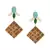 Tourmaline Lattice Ocean earrings