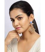 Teal Tourmaline Lattice Earrings