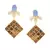 Teal Tourmaline Lattice earrings