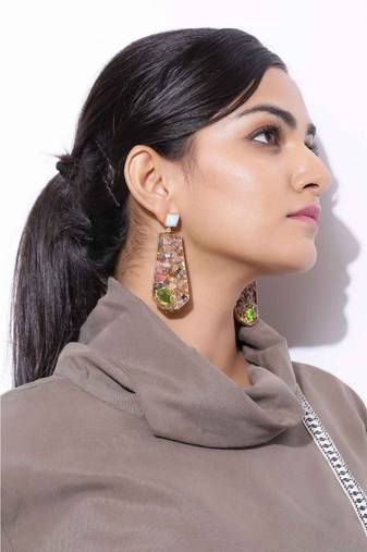 Fern Tourmaline Flair Earrings