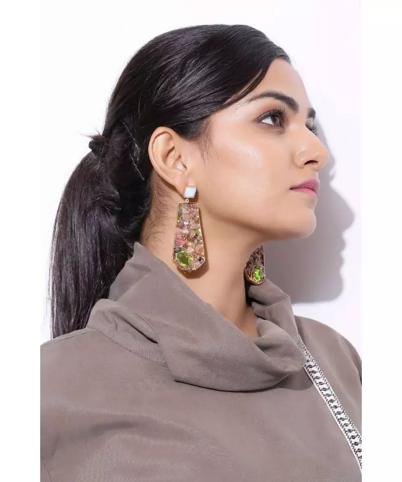 Fern Tourmaline Flair earrings