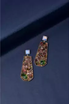 Fern Tourmaline Flair Earrings