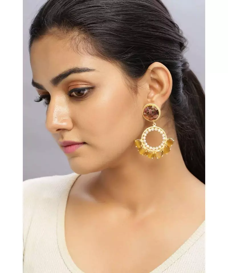 Earthly Beaded Panache  earrings