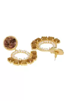 Earthly Beaded Panache Earrings