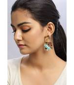 Teal Tourmaline Geometry Earrings