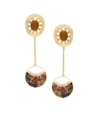 Earthly Beaded Crescent Earrings 2