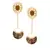 Earthly Beaded Crescent earrings