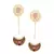 Beaded Crescent Blush earrings